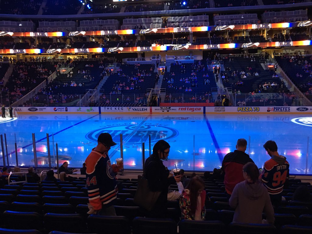 Seat view from section 119 at Rogers Place, home of the Edmonton Oilers