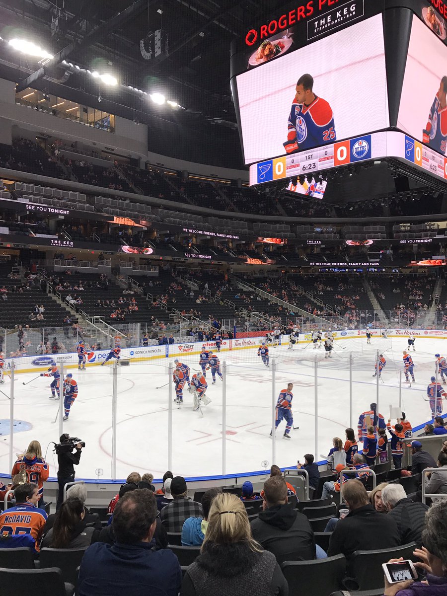Seat view from section 124 at Rogers Place, home of the Edmonton Oilers