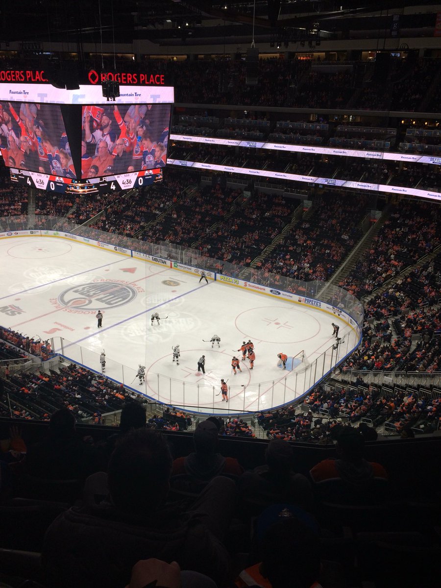 Seat view from section 232 at Rogers Place, home of the Edmonton Oilers