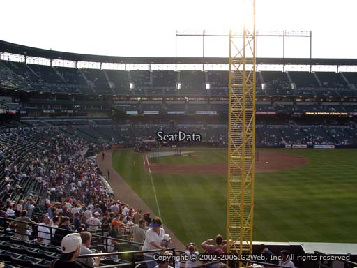 Seat view from section 1 at Oriole Park at Camden Yards, home of the Baltimore Orioles