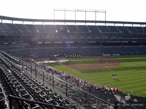 Seat view from section 204 at Oriole Park at Camden Yards, home of the Baltimore Orioles