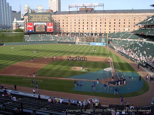 Seat view from section 244 at Oriole Park at Camden Yards, home of the Baltimore Orioles
