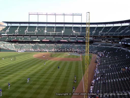 Seat view from section 274 at Oriole Park at Camden Yards, home of the Baltimore Orioles