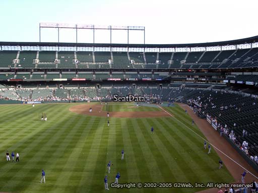 Seat view from section 280 at Oriole Park at Camden Yards, home of the Baltimore Orioles