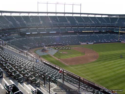 Seat view from section 306 at Oriole Park at Camden Yards, home of the Baltimore Orioles
