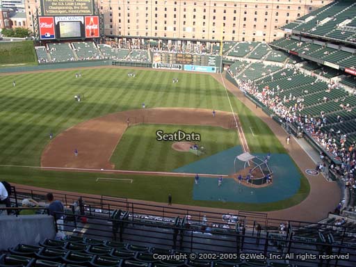 Seat view from section 348 at Oriole Park at Camden Yards, home of the Baltimore Orioles