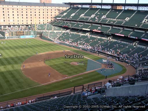Seat view from section 360 at Oriole Park at Camden Yards, home of the Baltimore Orioles