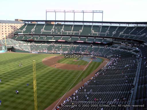 Seat view from section 376 at Oriole Park at Camden Yards, home of the Baltimore Orioles