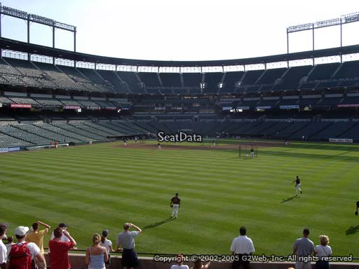 Seat view from section 90 at Oriole Park at Camden Yards, home of the Baltimore Orioles