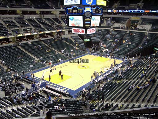 Seat view from section 108 at Bankers Life Fieldhouse, home of the Indiana Pacers