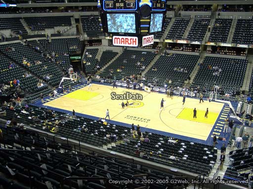 Seat view from section 115 at Bankers Life Fieldhouse, home of the Indiana Pacers