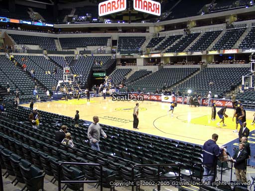 Seat view from section 14 at Bankers Life Fieldhouse, home of the Indiana Pacers