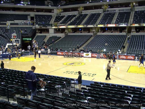 Seat view from section 15 at Bankers Life Fieldhouse, home of the Indiana Pacers