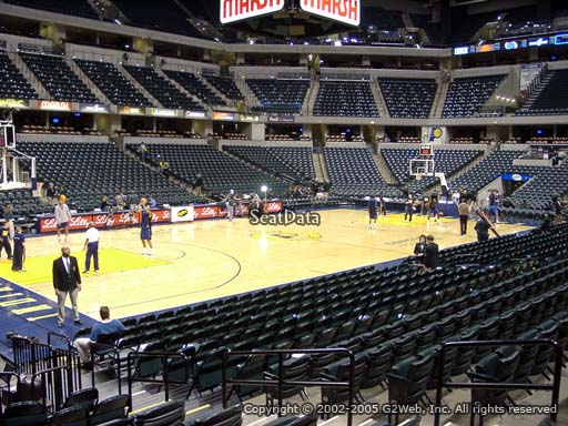 Seat view from section 18 at Bankers Life Fieldhouse, home of the Indiana Pacers