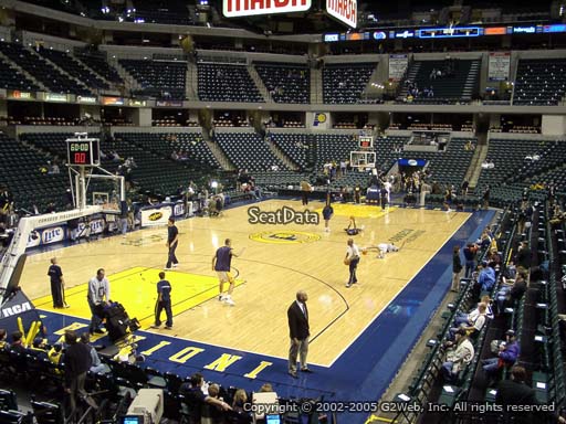 Seat view from section 19 at Bankers Life Fieldhouse, home of the Indiana Pacers
