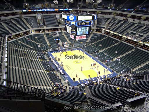 Seat view from section 203 at Bankers Life Fieldhouse, home of the Indiana Pacers