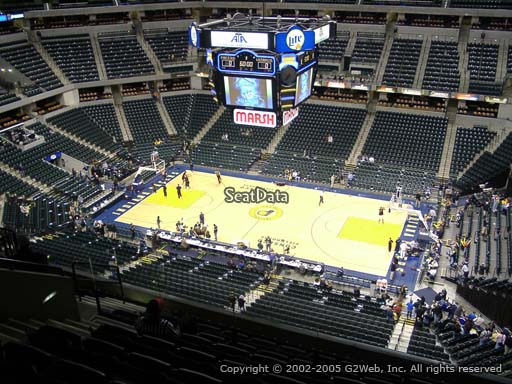 Seat view from section 207 at Bankers Life Fieldhouse, home of the Indiana Pacers