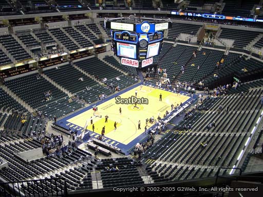 Seat view from section 213 at Bankers Life Fieldhouse, home of the Indiana Pacers