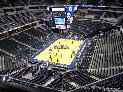 Seat view from section 215 at Bankers Life Fieldhouse, home of the Indiana Pacers