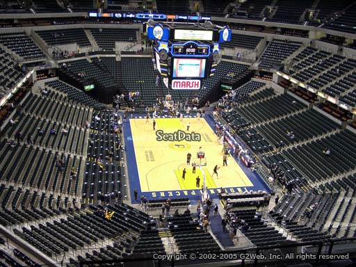 Seat view from section 218 at Bankers Life Fieldhouse, home of the Indiana Pacers