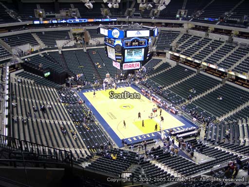 Seat view from section 220 at Bankers Life Fieldhouse, home of the Indiana Pacers