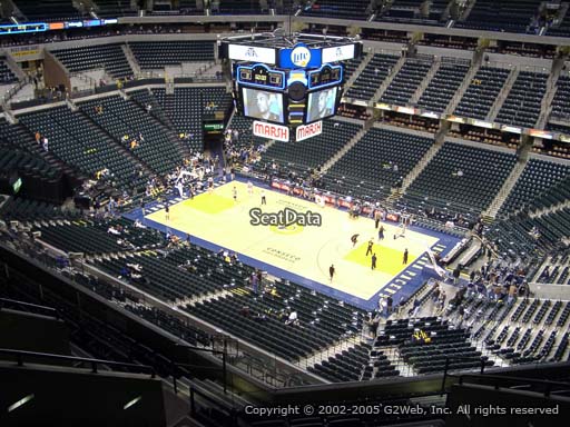 Seat view from section 222 at Bankers Life Fieldhouse, home of the Indiana Pacers