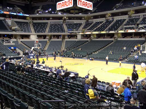 Seat view from section 3 at Bankers Life Fieldhouse, home of the Indiana Pacers