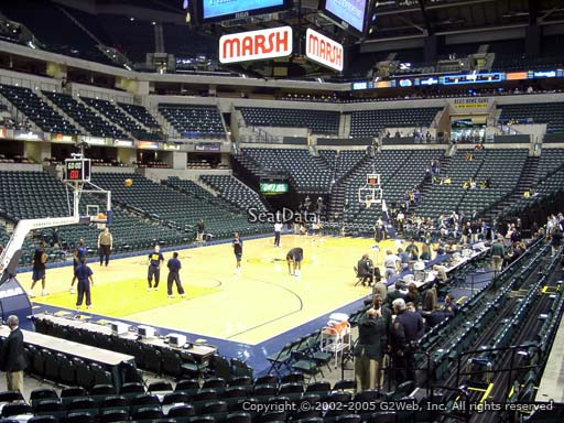 Seat view from section 8 at Bankers Life Fieldhouse, home of the Indiana Pacers