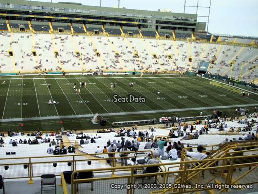 Seat view from section 320 at Lambeau Field, home of the Green Bay Packers