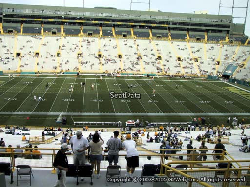 Seat view from section 324 at Lambeau Field, home of the Green Bay Packers