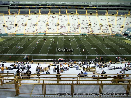 Seat view from section 326 at Lambeau Field, home of the Green Bay Packers
