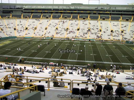 Seat view from section 328 at Lambeau Field, home of the Green Bay Packers