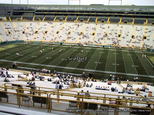 Seat view from section 330 at Lambeau Field, home of the Green Bay Packers