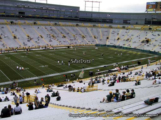 Seat view from section 429 at Lambeau Field, home of the Green Bay Packers