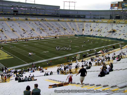 Seat view from section 431 at Lambeau Field, home of the Green Bay Packers
