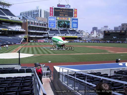 Seat view from section 105 at Petco Park, home of the San Diego Padres