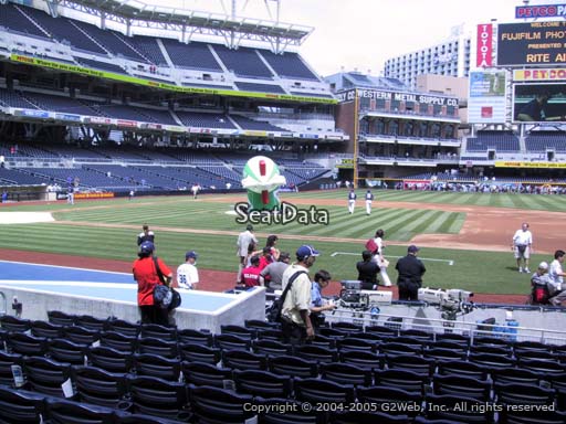 Seat view from section 109 at Petco Park, home of the San Diego Padres
