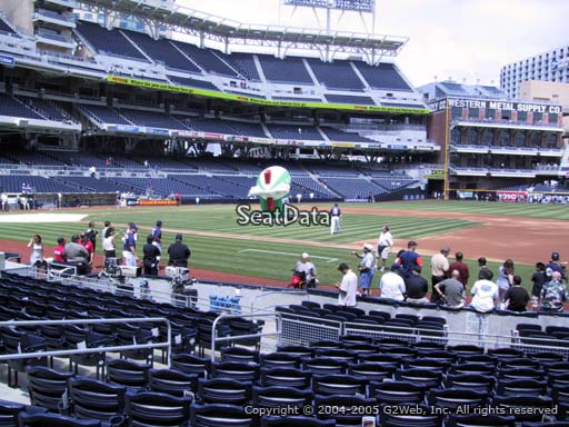 Seat view from section 111 at Petco Park, home of the San Diego Padres