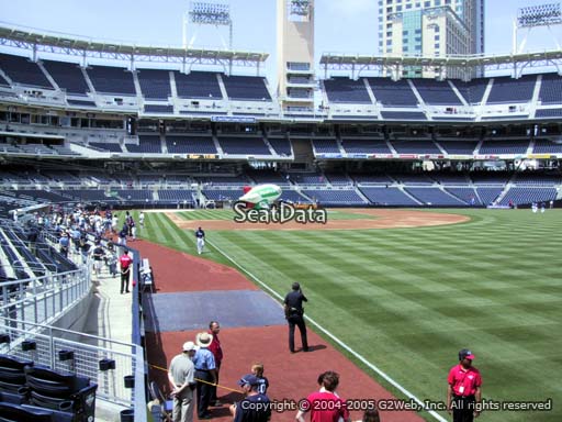 Seat view from section 123 at Petco Park, home of the San Diego Padres