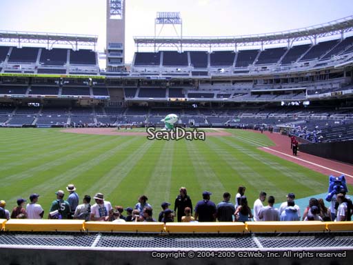Seat view from section 126 at Petco Park, home of the San Diego Padres