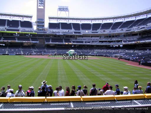 Seat view from section 128 at Petco Park, home of the San Diego Padres