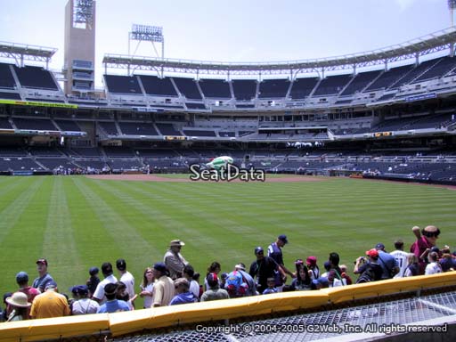 Seat view from section 132 at Petco Park, home of the San Diego Padres