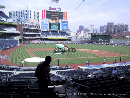 Seat view from section J at Petco Park, home of the San Diego Padres