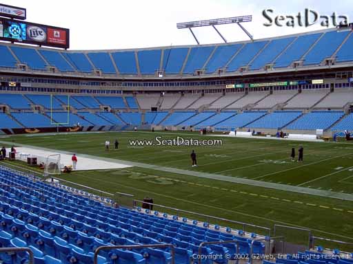 Seat view from section 107 at Bank of America Stadium, home of the Carolina Panthers