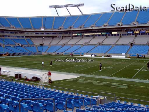 Seat view from section 109 at Bank of America Stadium, home of the Carolina Panthers