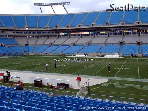 Seat view from section 110 at Bank of America Stadium, home of the Carolina Panthers