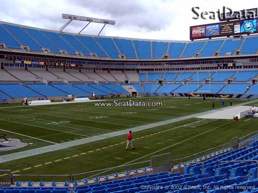 Seat view from section 117 at Bank of America Stadium, home of the Carolina Panthers