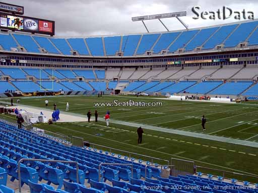 Seat view from section 127 at Bank of America Stadium, home of the Carolina Panthers