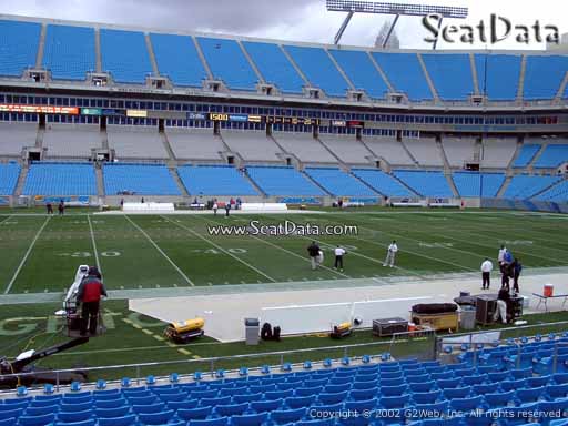 Seat view from section 133 at Bank of America Stadium, home of the Carolina Panthers