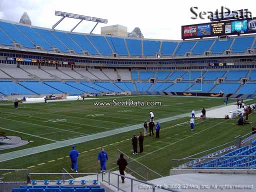 Seat view from section 137 at Bank of America Stadium, home of the Carolina Panthers